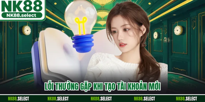 Lỗi thường gặp khi tạo tài khoản mới